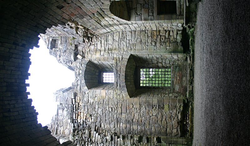 Remains of the vaulted hall in the keep tower.
