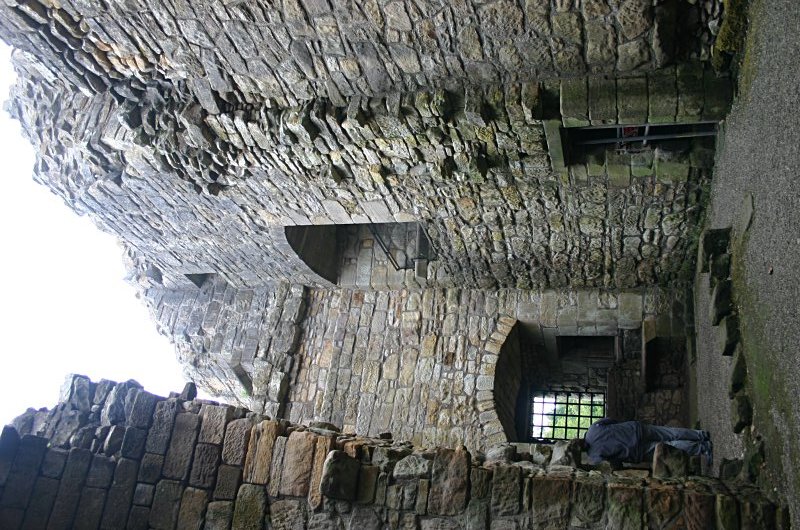 Remains of the vaulted hall in the keep tower