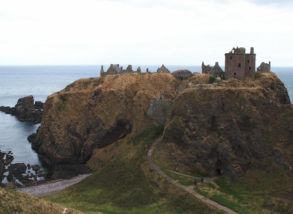 The castle from the west, looking out to the North Sea.