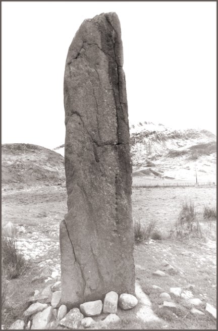  The monolith stands about 13 feet in height.