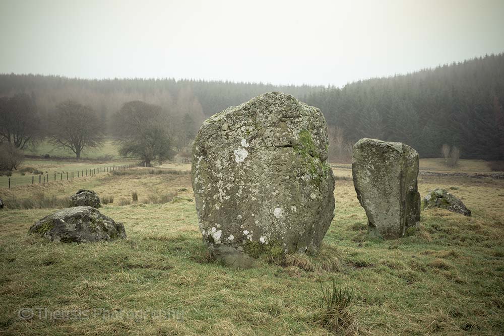 The two taller stones.