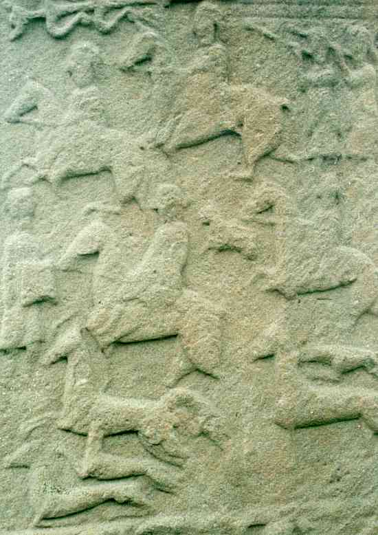 Detail of the hunting scene.