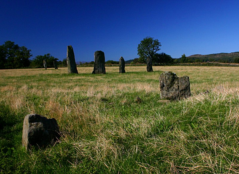 Another view to the west west with the <xref s="17">Ballymeanoch stone rows</xref> visible behind.