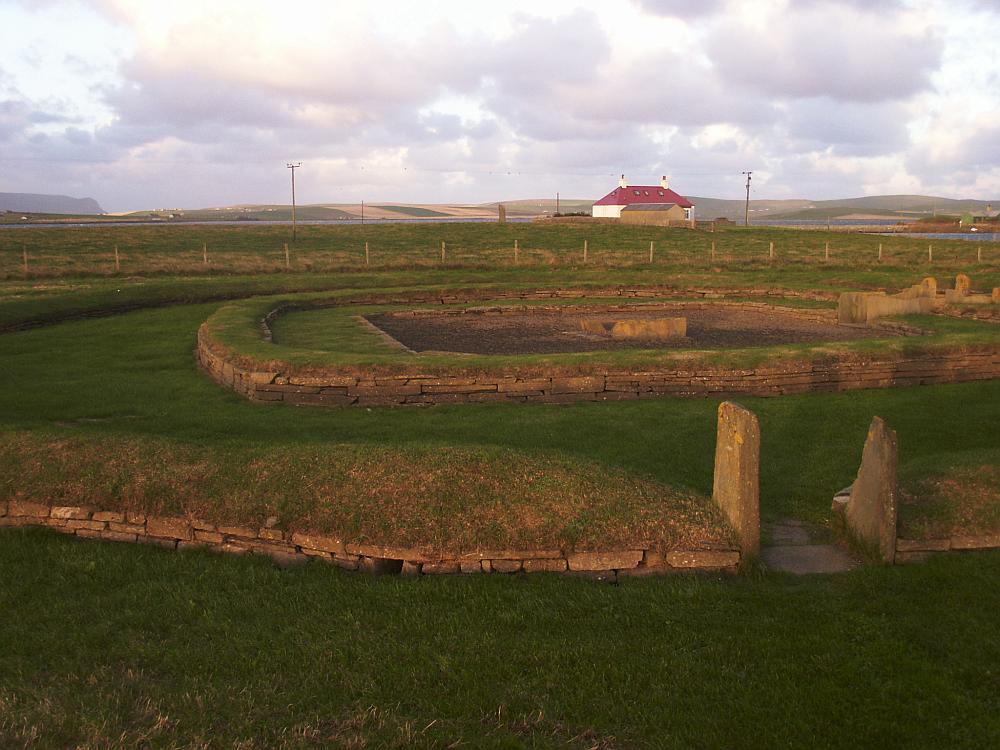 Structure 8.  The Watchstone can be seen in the distance behindthe structure, to the left of the farmhouse.