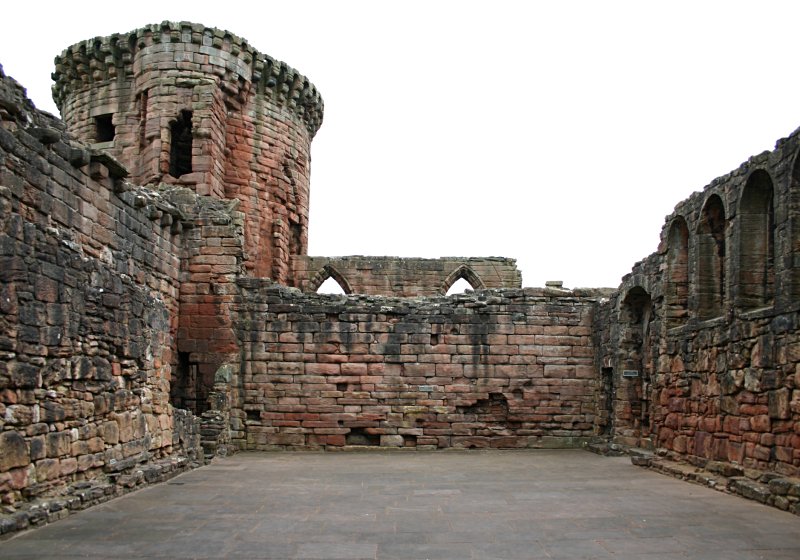 The great hall on the east wall, looking towards the southeast tower.