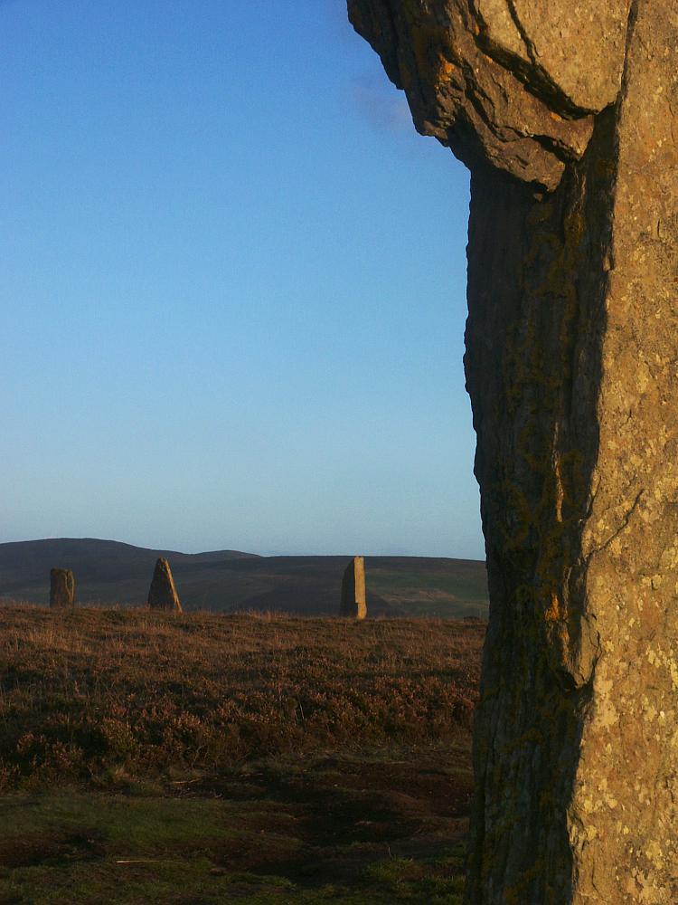 Looking across the circle from a northern stone.