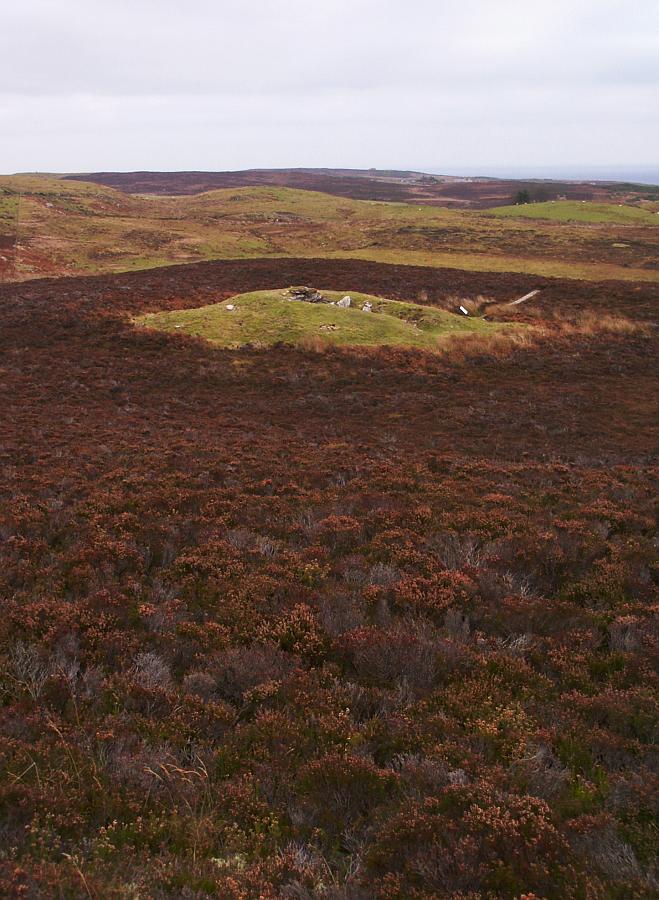 Looking down on the cairn from the south.