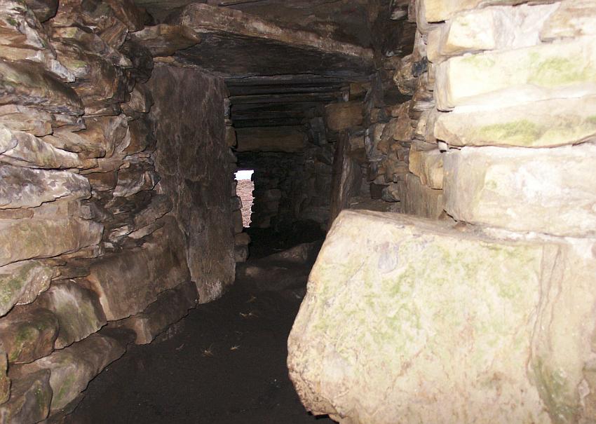 The entrance passage to the northerly chamber.