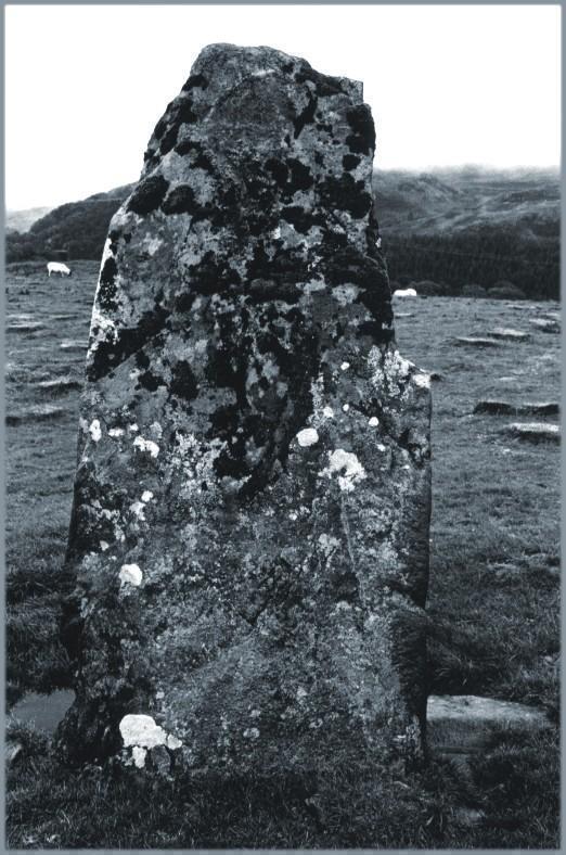 The southerly stone, looking east.