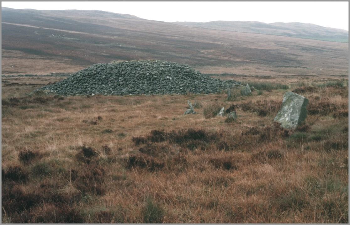The circle and cairn, looking north east.