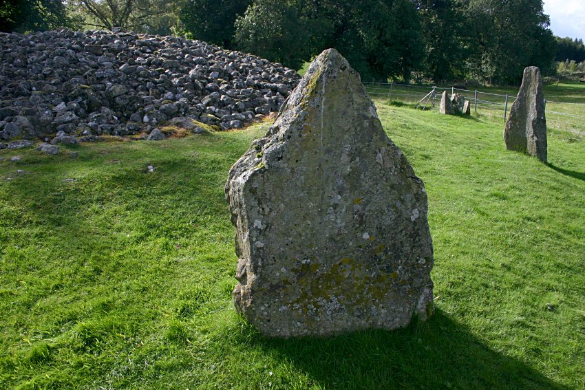 The cup-marked stone on the northwest of the cairn.