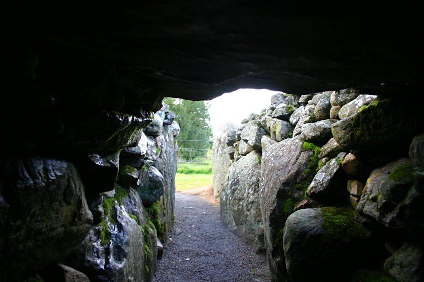 Looking out through the entrance passage.