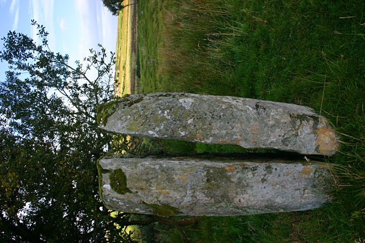 The split stone looking southeast.