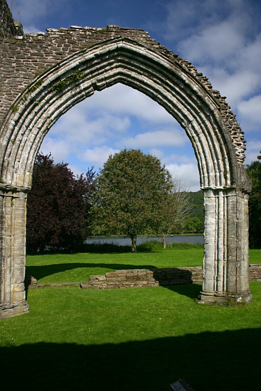 Looking through the ruined arcade on the north side of the nave.