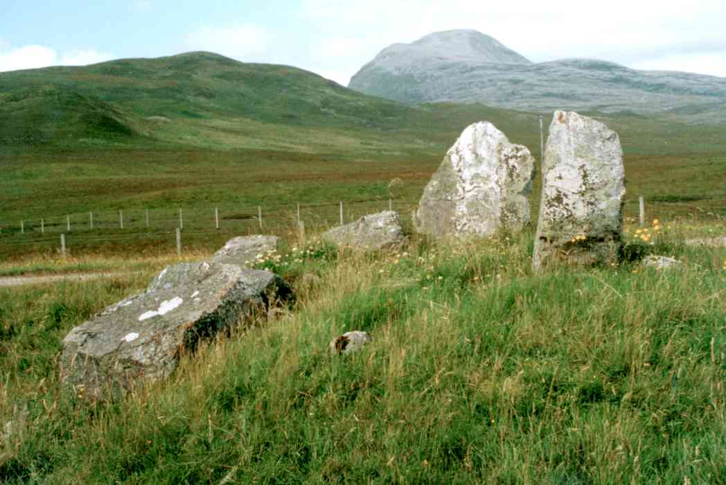 Looking north-west towards Cnoc an Leathaid Bhig and Canisp.