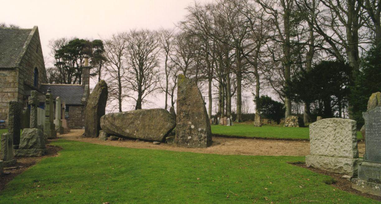 The circle from the graveyard to the south.