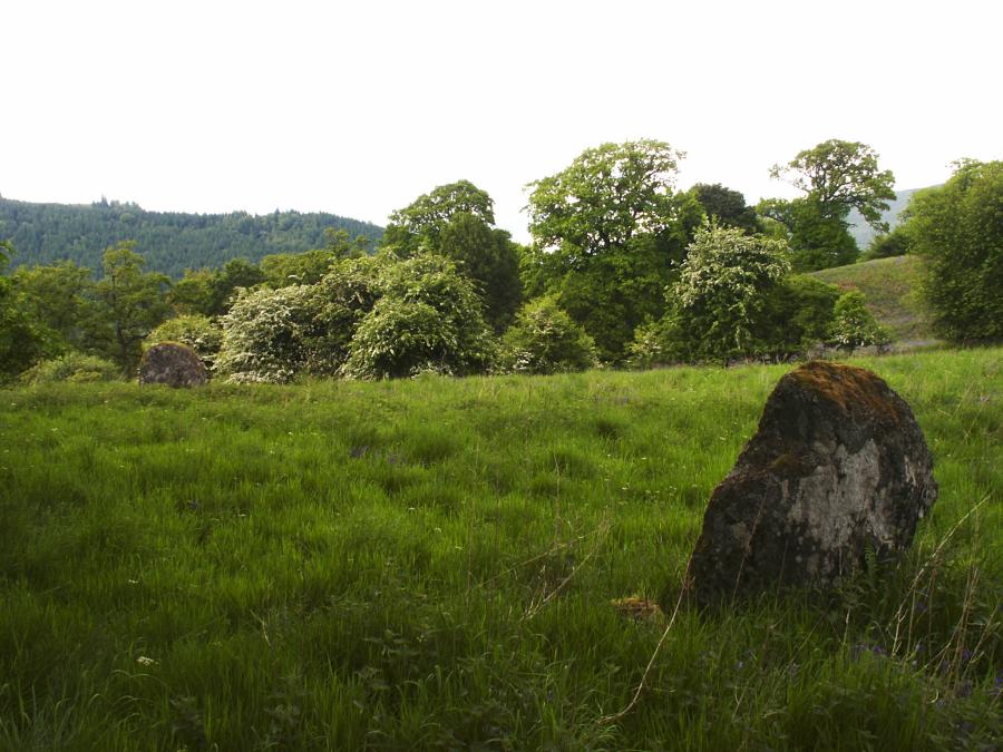 The two stones, looking west.