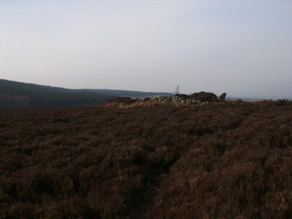 Approaching the cairn from the south.