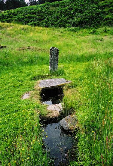 The holy well and cross slab.