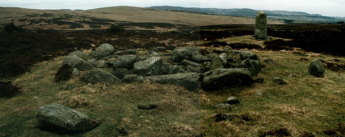  The remains of the cairn within the western circle.