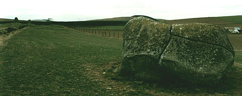  Looking from the South, by the large stone. The two other stones are on the skyline at the top-left.